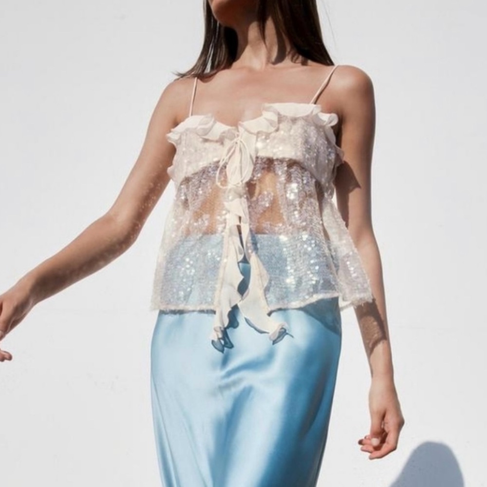 Zara sequin camisole top